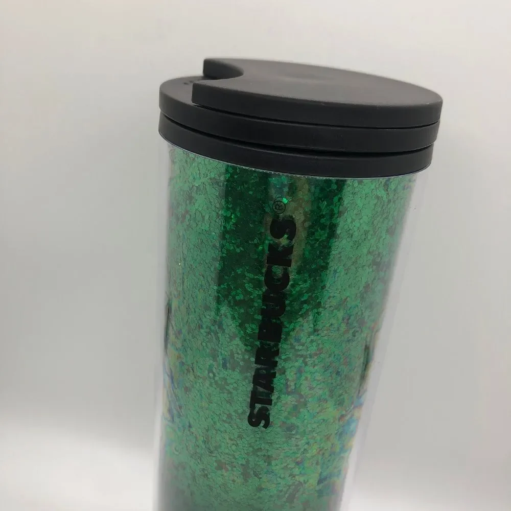 NEW Starbucks Green Glitter Sparkle Tumbler